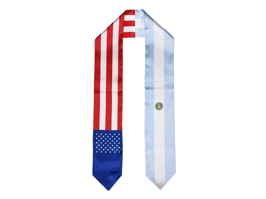 Argentine American Graduation Stole, Argentina America Graduation Sash, Argentinian Flag Graduation Stole, Argentinean Flag Graduation Stole