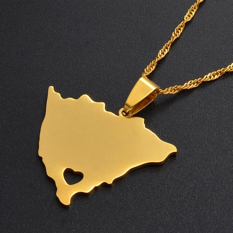 Nicaragua 18K Gold Plated Necklace / Nicaragua Flag Color Necklace / Nicaragua map / Nicaragua Jewelry / Nicaragua Pendant / Nicaragua Gift