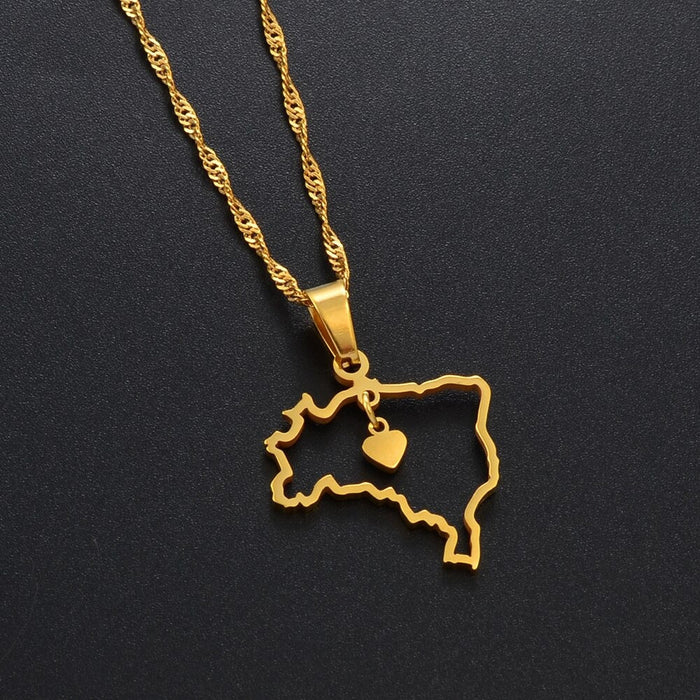 18K Gold Plated Brazil Necklace, Brazil jewelry, Brazil necklace, Brazil jewelry, Brazil earrings, Brazil gift, Brazil