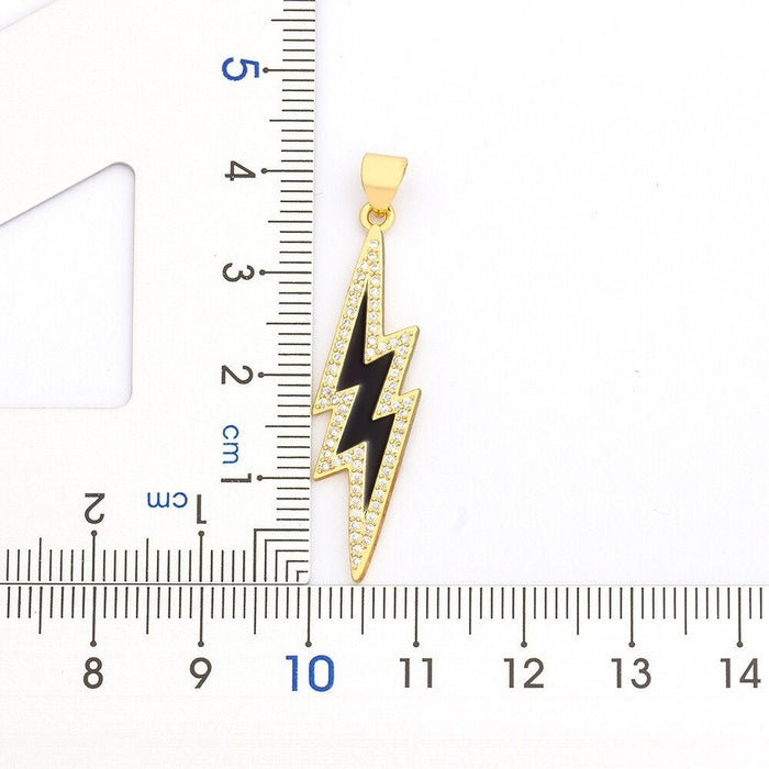 Lightning bolt necklace, lightning bolt necklace for men/women, lightning necklace, gold plated lightning Necklace