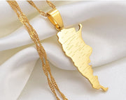 18K Gold Plated Argentina Necklace, argentina art, argentina gifts, necklace from argentina - 1stCulture
