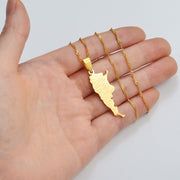 18K Gold Plated Argentina Necklace, argentina art, argentina gifts, necklace from argentina - 1stCulture