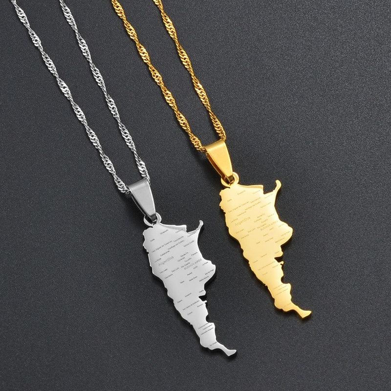 18K Gold Plated Argentina Necklace, argentina art, argentina gifts, necklace from argentina - 1stCulture