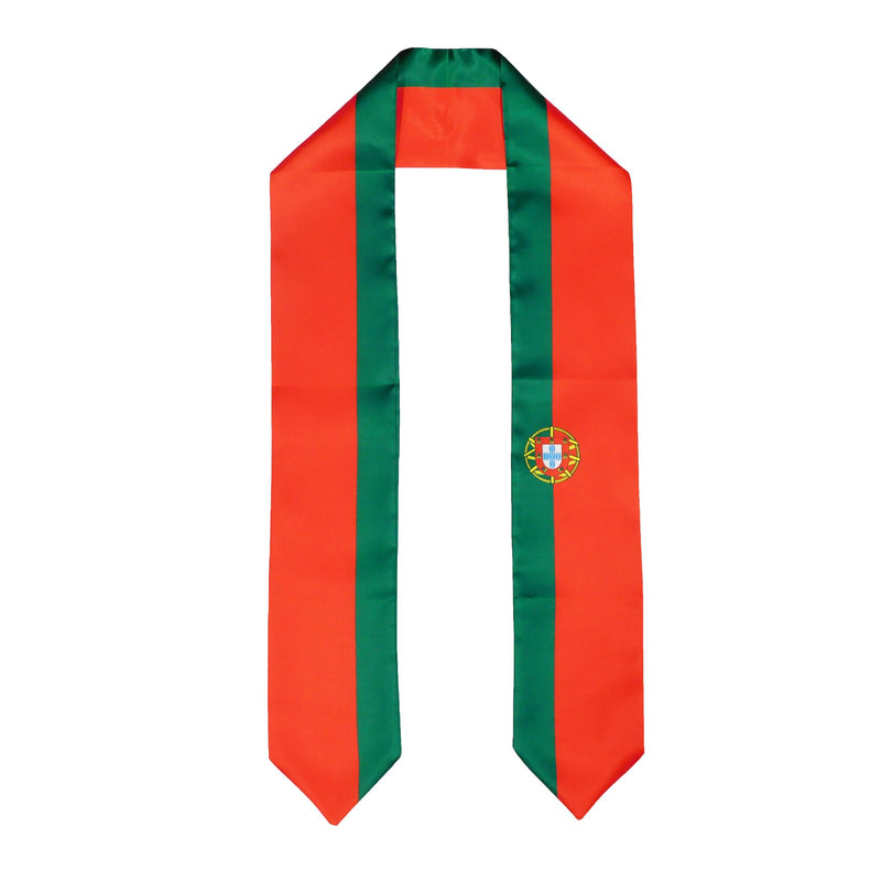 Portugal Flag Graduation Stole, Portugal Flag Graduation Sash, Portugal Graduation Stole,  Portuguese Flag Graduation Stole