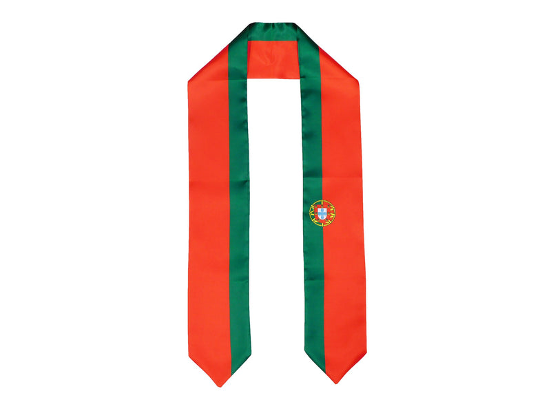 Portugal Flag Graduation Stole, Portugal Flag Graduation Sash, Portugal Graduation Stole,  Portuguese Flag Graduation Stole