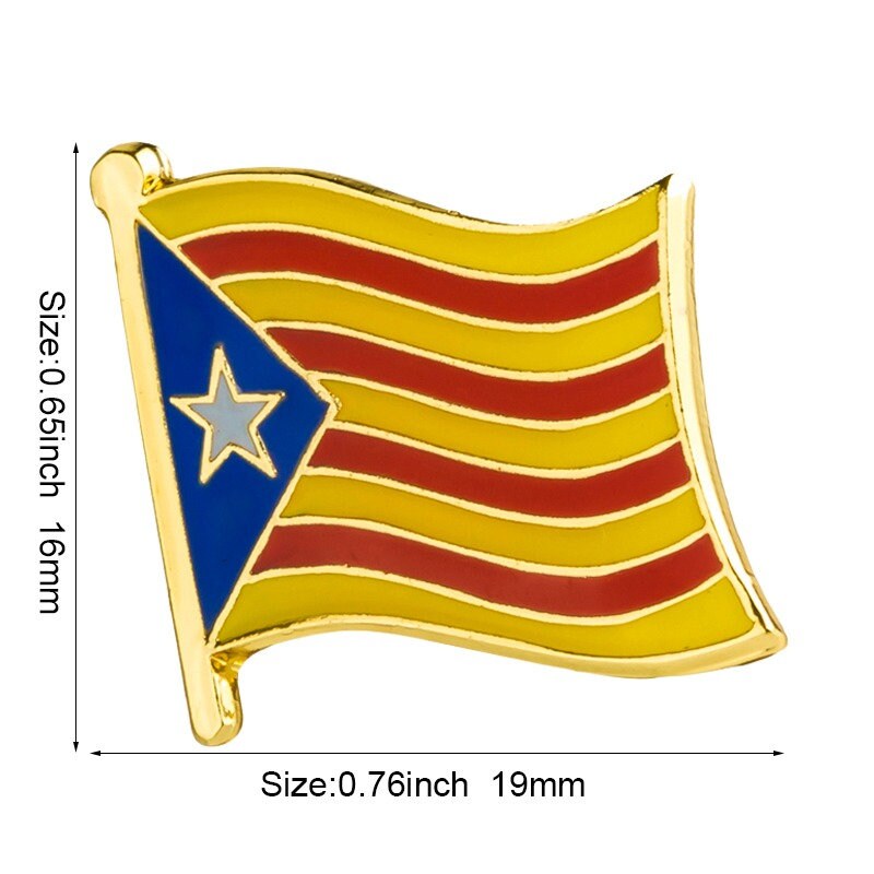 Catalan National Flag Lapel Pin / Catalan Flag Lapel clothes / Catalan country flag Badge / Catalan national flag Brooch / enamel pins