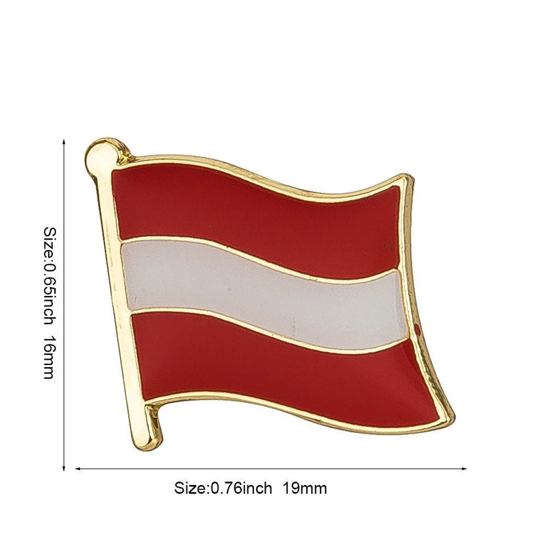 Austria National Flag Lapel Pin / Austria Flag Lapel clothes / Austria country flag Badge / national flag Brooch / Austria enamel pins
