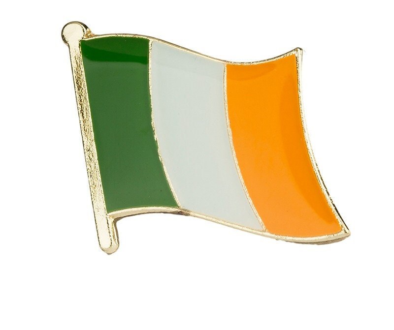 Ireland National Flag Lapel Pin / Ireland Flag Lapel clothes / Ireland country flag Badge / Irish national flag Brooch / Ireland enamel pins
