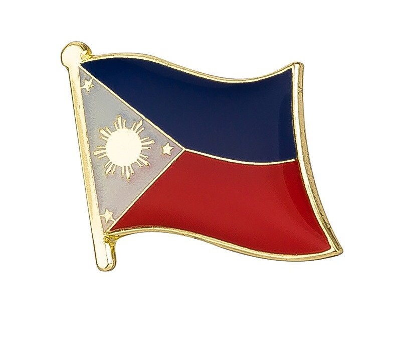 Philippines National Flag Lapel Pin / Philippines Flag Lapel clothes / country flag Badge / Filipino national flag Brooch / enamel pins