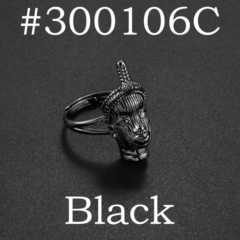 18K Gold Plated African Ife Ring - King Head Ring - Ethnic Ring  - Nigerian King Ring men women - Nigerian pendant