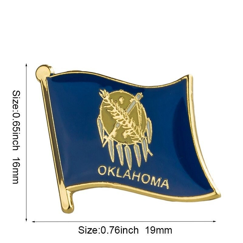 Oklahoma State flag lapel pin / USA Oklahoma flag clothes brooch / enamel pins / Oklahoma flag Badge / Oklahoma pin