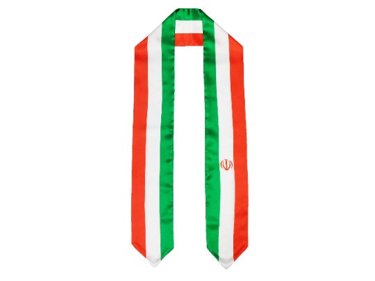 Graduation  Stole Iran Flag, Iran Flag Graduation Sash, Iran Graduation Stole, Iranian Flag Graduation Stole