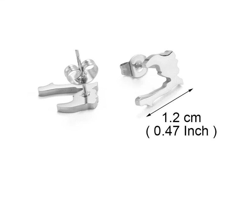 18K Gold Plated Haiti Emblem Earrings - Haiti Earrings - Haiti pendant - Haiti jewelry - Haiti charm