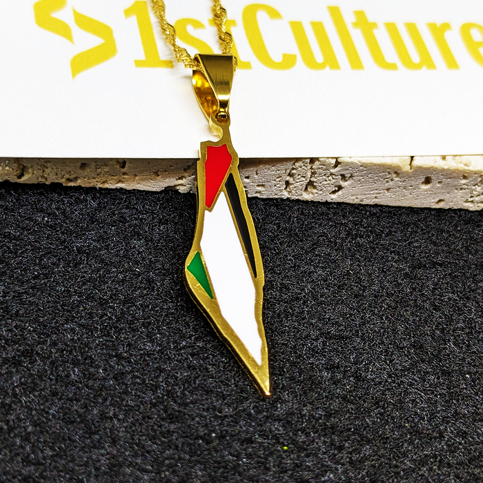 18k Gold Plated Palestine Necklace, Palestine Jewelry, Palestine Necklace, Palestine Jewelry, Palestine Earrings, Palestine Gift, Palestine