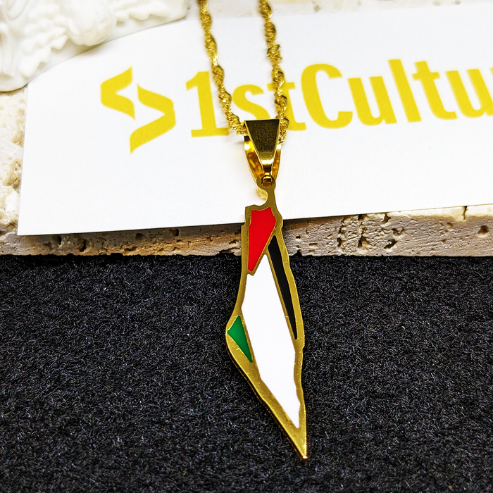 18k Gold Plated Palestine Necklace, Palestine Jewelry, Palestine Necklace, Palestine Jewelry, Palestine Earrings, Palestine Gift, Palestine