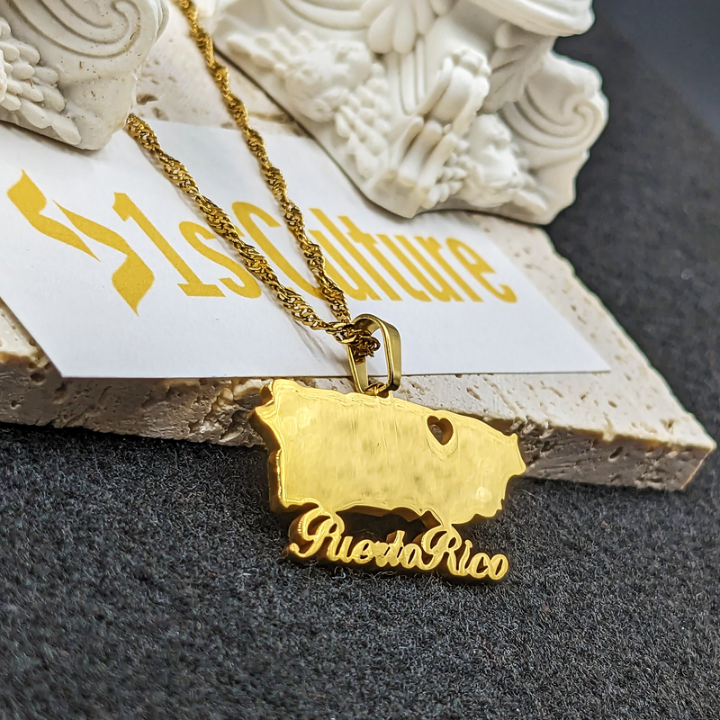 18K Gold Plated Puerto Rico Necklace