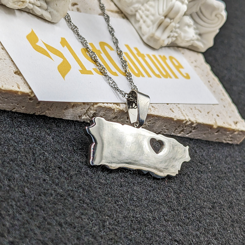 18k Gold plated Puerto Rico Flag Necklace