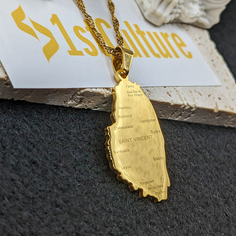 18K Gold Plated Saint Vincent Necklace