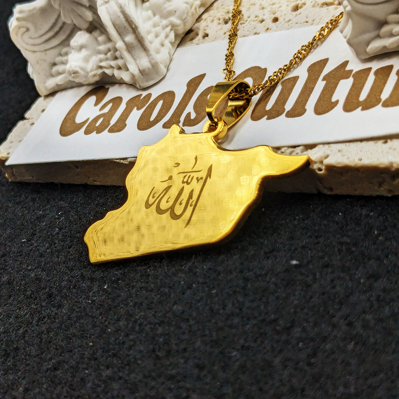 Syria 18K Gold Plated Necklace / Syria Jewelry / Syria Pendant / Syria Gift