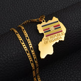 18K Gold Plated Uganda - Uganda Jewelry - Uganda Earrings - Uganda Necklace
