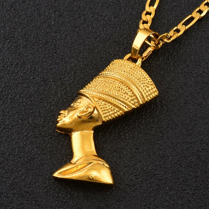 18K Gold Plated Egyptian Queen Nefertiti Necklace For Women - Egyptian Gold/silver Necklace - Charmed Necklace Jewelry Gift