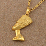 18K Gold Plated Egyptian Queen Nefertiti Necklace For Women - Egyptian Gold/silver Necklace - Charmed Necklace Jewelry Gift