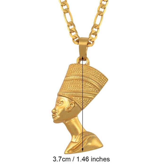 18K Gold Plated Egyptian Queen Nefertiti Necklace For Women - Egyptian Gold/silver Necklace - Charmed Necklace Jewelry Gift