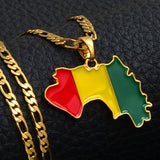 Guinea 18K Gold Plated Necklace / Guinea Jewelry / Guinea Pendant / Guinea Gift