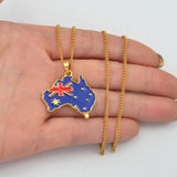 Australia 18K Gold Plated Necklace / Australia Jewelry / Australia Pendant / Australia Gift