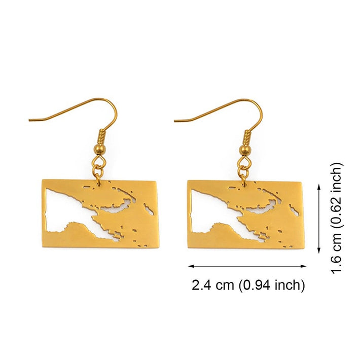 New Guinea 18K Gold Plated Earrings / New Guinea Jewelry / New Guinea Earrings / New Guinea Gift