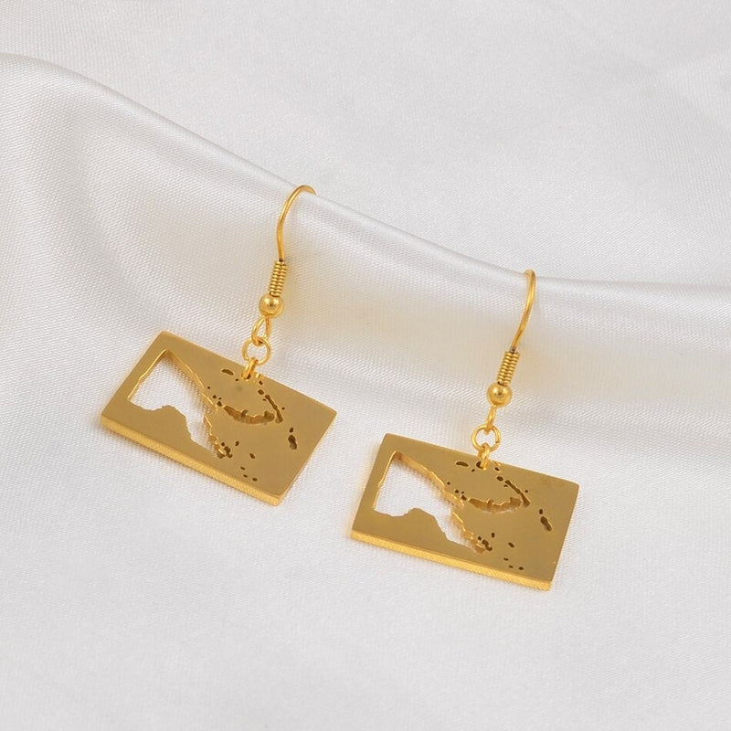 New Guinea 18K Gold Plated Earrings / New Guinea Jewelry / New Guinea Earrings / New Guinea Gift