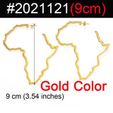 Africa 18K Gold Plated Earrings /  Africa Jewelry /  Africa Earrings /  Africa Gift