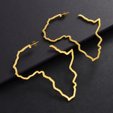 Africa 18K Gold Plated Earrings /  Africa Jewelry /  Africa Earrings /  Africa Gift