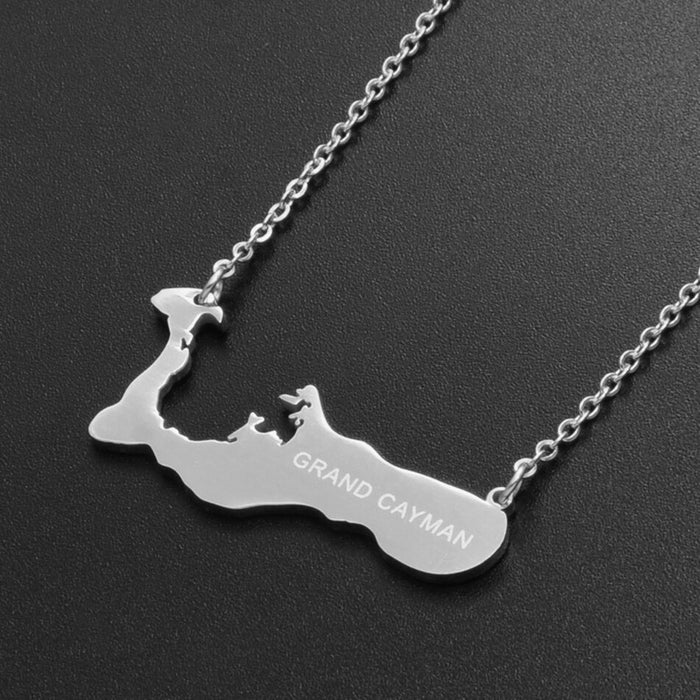 18K Gold Plated Cayman Islands Necklace, Grand Cayman, Cayman Map, Grand Cayman Shirt, Rum Point Cayman Islands