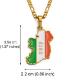 Ireland 18K Gold Plated Necklace / Ireland Jewelry / Ireland Pendant / Ireland Gift
