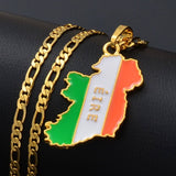 Ireland 18K Gold Plated Necklace / Ireland Jewelry / Ireland Pendant / Ireland Gift