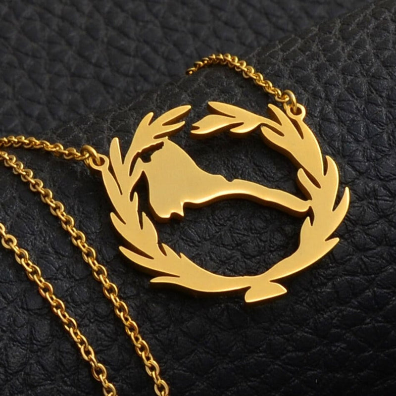 Eritrea 18K Gold Plated Necklace / Eritrea Jewelry / Eritrea Pendant / Eritrea Gift