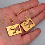 New Guinea 18K Gold Plated Earrings / New Guinea Jewelry / New Guinea Earrings / New Guinea Gift