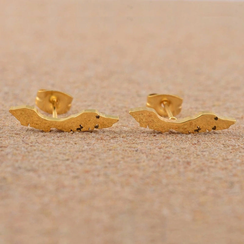 Curacao Islands 18K Gold Plated Earrings / Curacao Islands Jewelry / Curacao Islands Earrings / Curacao Islands Gift