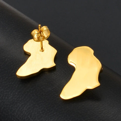 Africa 18K Gold Plated Earrings / Africa Jewelry / Africa Earrings / Africa Gift