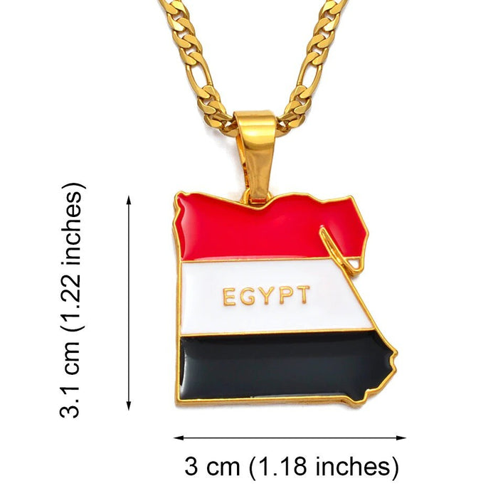 Egypt 18K Gold Plated Necklace / Egypt Jewelry / Egypt Pendant / Egypt Gift