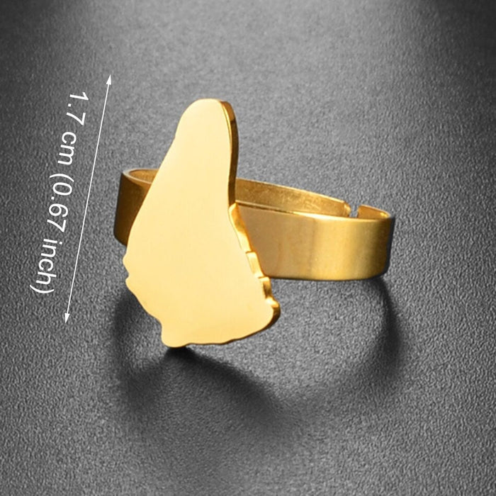 Barbados 18K Gold Plated Ring / Barbados Ring / Barbados Gift / Barbados Jewelry