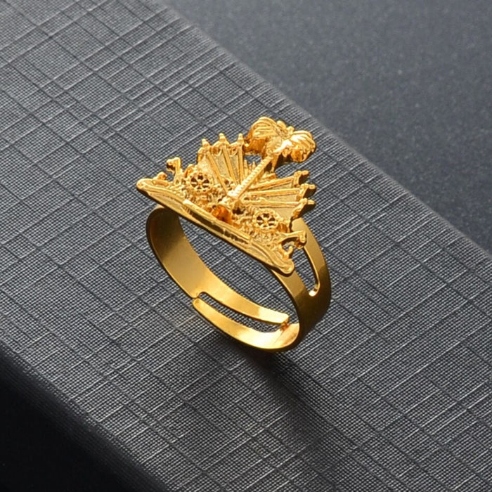 Haiti 18K Gold Plated Ring / Haiti Ring / Haiti Gift / Haiti Jewelry