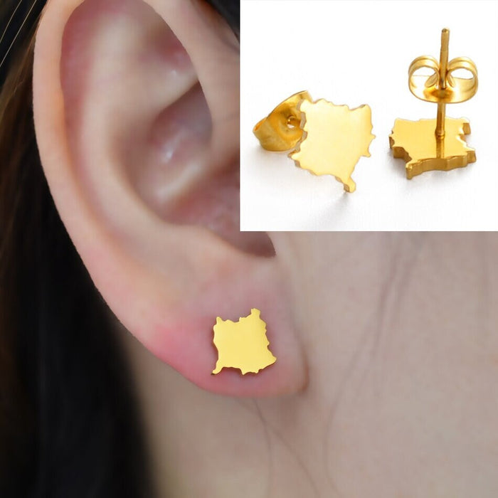 Kosovo 18K Gold Plated Earrings / Kosovo Jewelry / Kosovo Earrings / Kosovo Gift