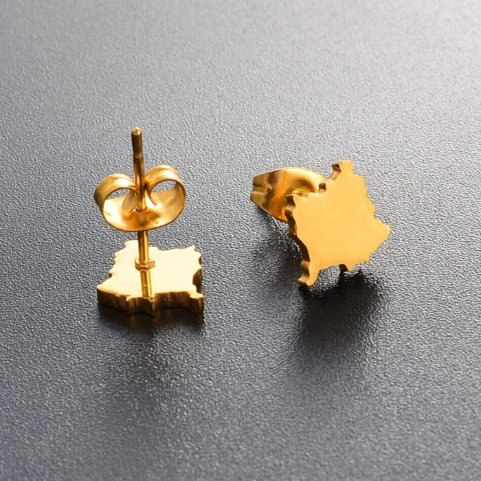 Kosovo 18K Gold Plated Earrings / Kosovo Jewelry / Kosovo Earrings / Kosovo Gift