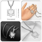 Albania Eagle 18K Gold Plated Necklace / Albania Eagle Jewelry / Albania Eagle Pendant / Albania Eagle Gift