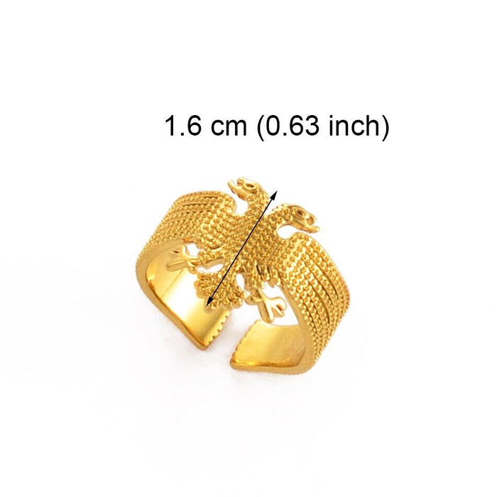 18K Gold Plated Albania Eagle Ring / Albania Eagle Jewelry / Albania Eagle Ring / Albania Eagle Gift