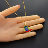 Ethiopia 18K Gold Plated Necklace / Ethiopia Jewelry / Ethiopia Pendant / Ethiopia Gift