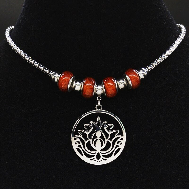 Lotus Flower Necklace / Lotus Flower Chocker / Lotus Flower Decor / Lotus Flower Necklace / Lotus Flower Charm