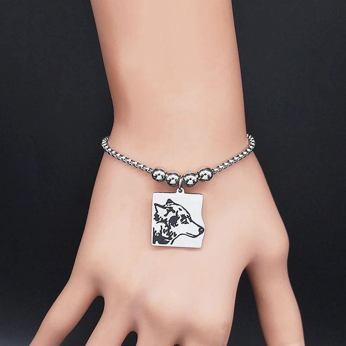 Family Bracelet / Wolf Bracelet / Mom And Daughter Bracelet / Mother And Daughter Bracelet / Kid Bracelet / Big Wolf Small Wolf Bracelet